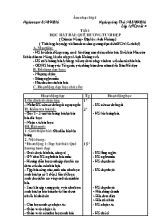 Giáo án Âm nhạc lớp 1 - Tiết 1 đến 8 - Năm học 2016-2017